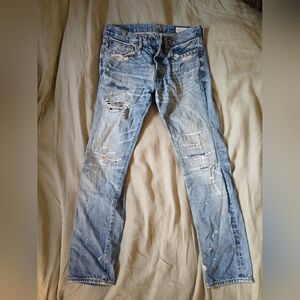 GAP Men's Distressed Light Blue Jeans - 1969